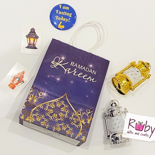 Ramadan paper gift bag, Ramadan favor bag, Ramadan gif bag