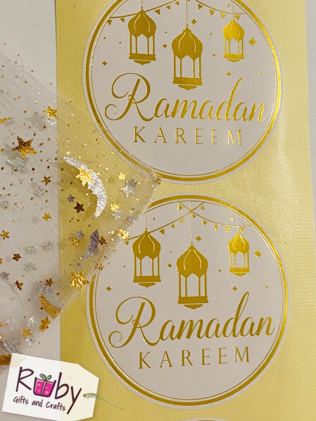 Sticker Infaq Ramadan 8 Gold Foil Ramadan Stickers, Big Ramadan Sticker, Ramadan Gift ...
