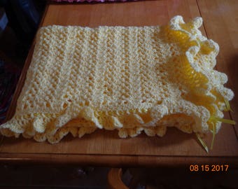 Yellow Ribbon Baby Afghan