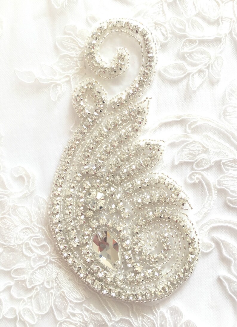 Silver/ Ab Beautiful Crystal Rhinestone Applique Sewing Iron - Etsy
