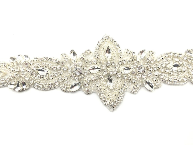 Silver Rhinestone Bridal Belt Wedding Dress Sash Diamante Belt Etsy UK