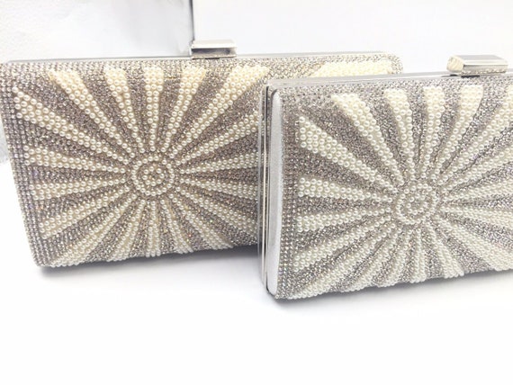 Stunning Sparkle Diamante Clutch Bag Wedding Bridal Evening Handbag Purse
