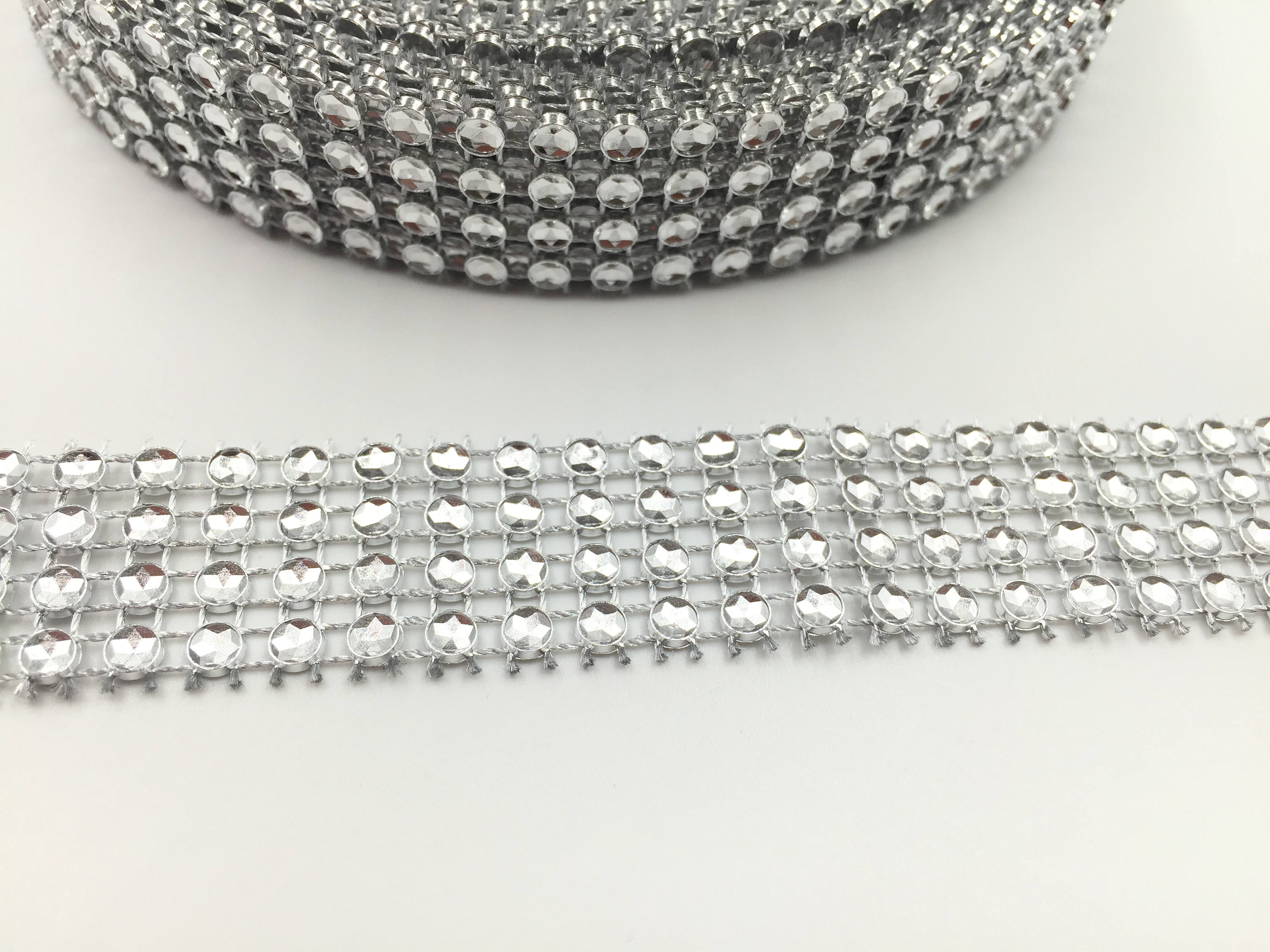 Paper, Party & Kids 9 Yard 4 Lines Rhinestone Mesh Ribbon Trimming ...