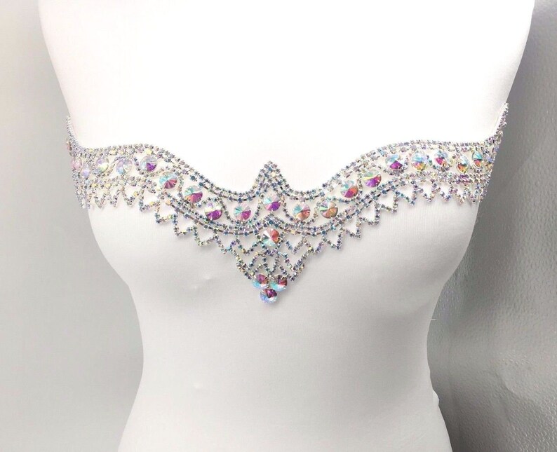 Stunning Sewon Diamante Rhinestone Neckline Patch for Bridal Etsy