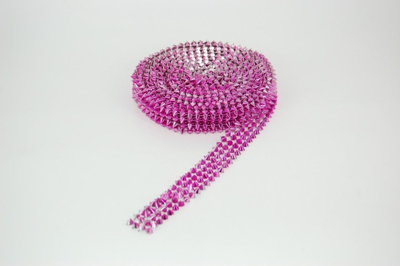 1 Yard Spike Stud Trim Lace Flat Back Acrylic Beaded 7 Colours Etsy