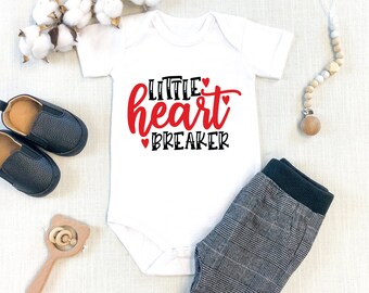 Little Heart Breaker Onesie, Gerber Onesie, Neutral, Baby Boy, Baby Girl