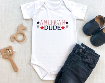 American Dude Baby Bodysuit