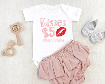 Kisses College is Expensive Onesie, Gerber Onesie, Neutral