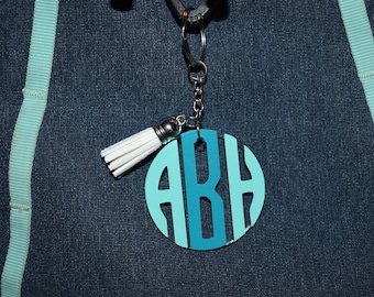 Personalized Monogram Acrylic Keychain