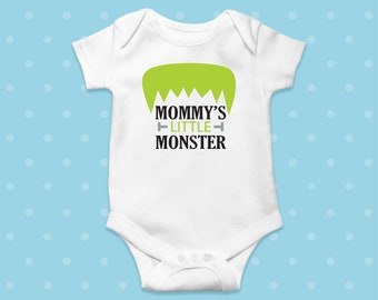 Mommy's Little Monster Onesie, Gerber Onesie, Boy Onesie, Halloween, Baby Onesie