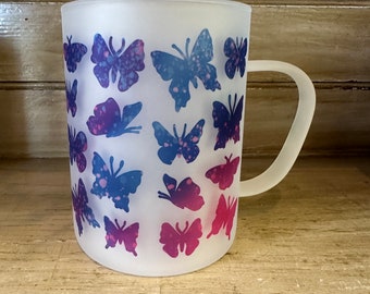 Butterfly Frosted Mug