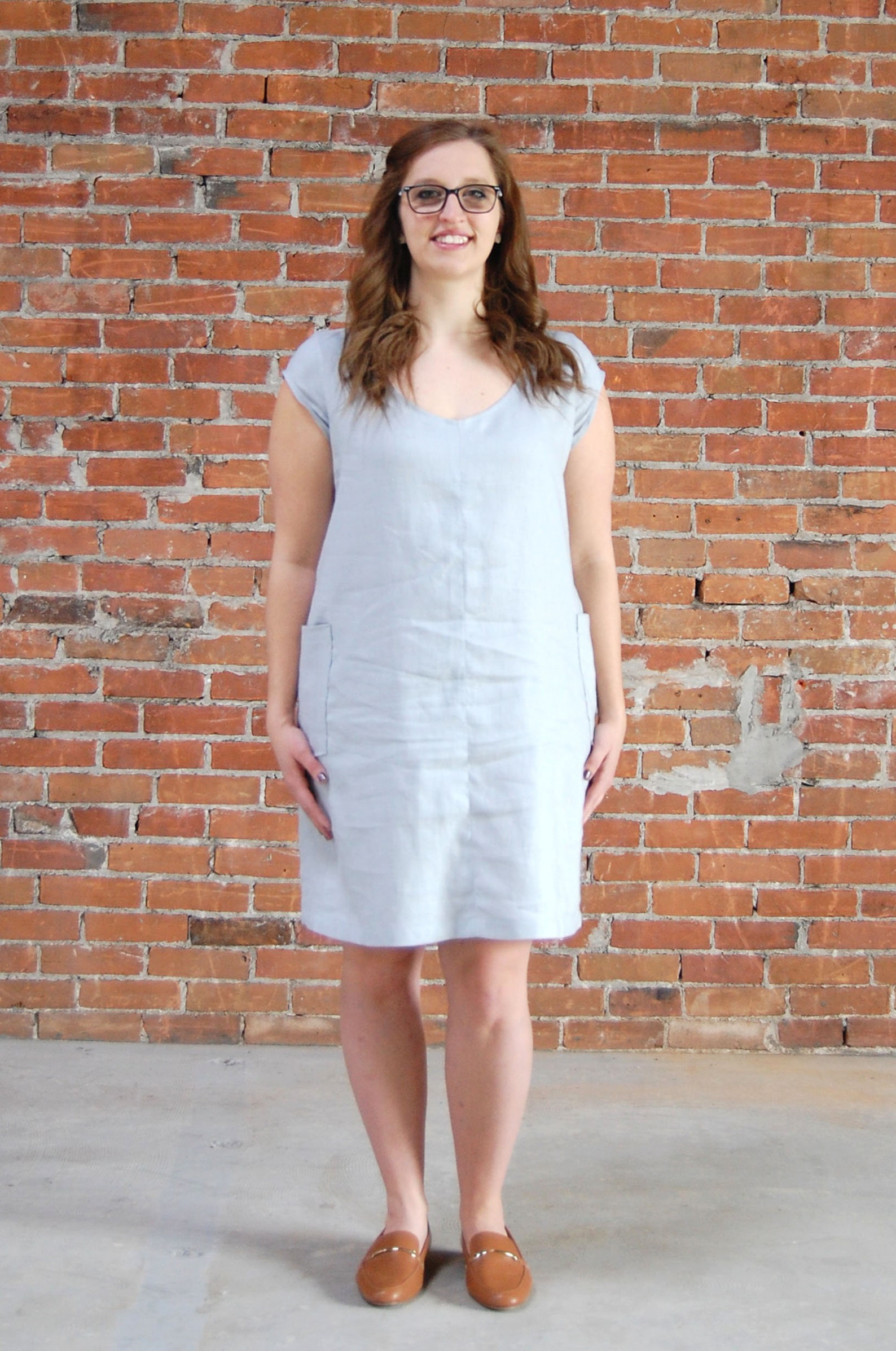 Cap Sleeve Linen Shift Dress // Handmade Linen Dress Etsy