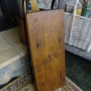 Vintage Wood Sled with Cast Iron Runners: Rustic Christmas Decor