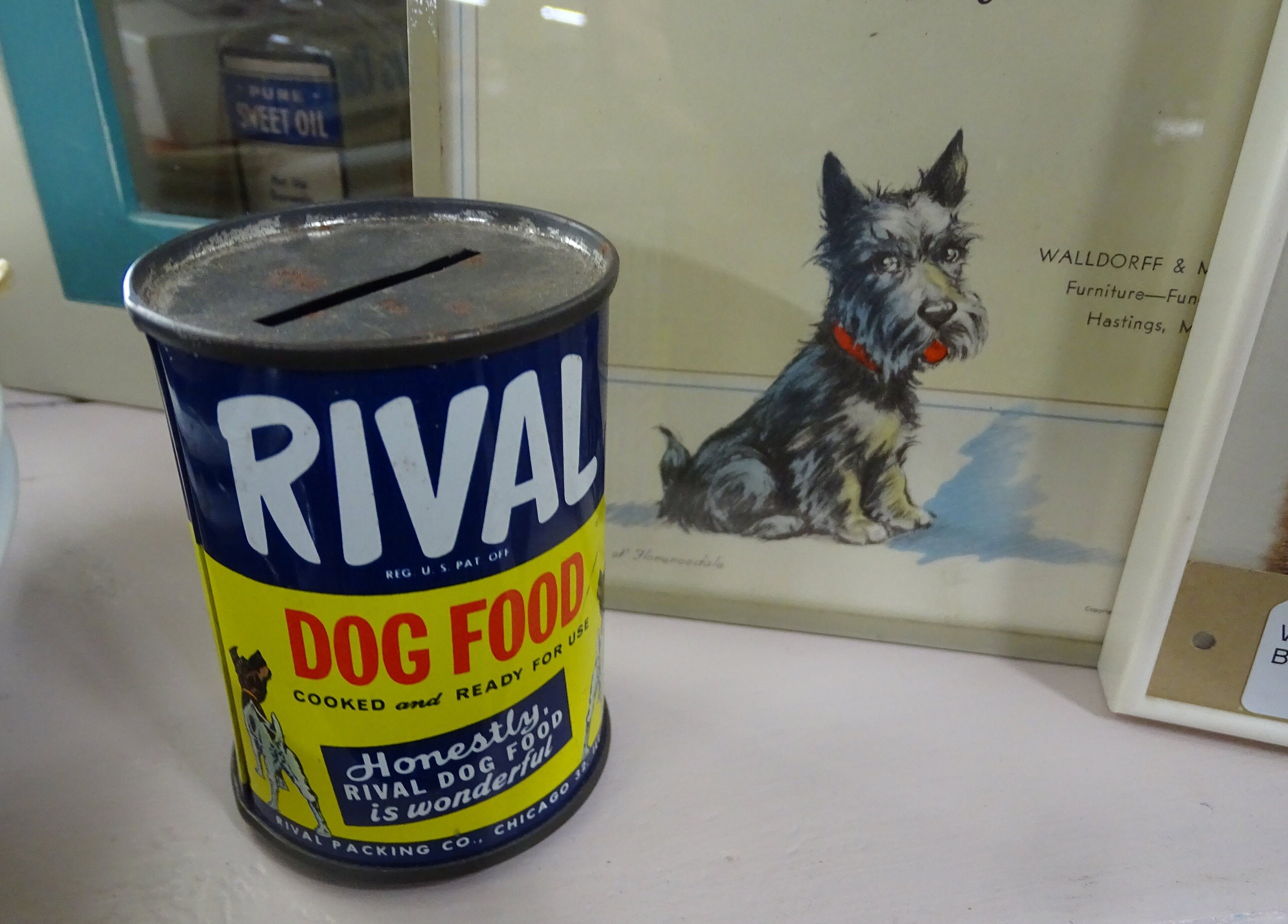 Vintage Rival Dog Food Coin Bank: 1950s Advertising Promotion