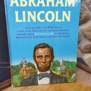 Vintage Abraham Lincoln Hardcover Book, Illustrated, 1952