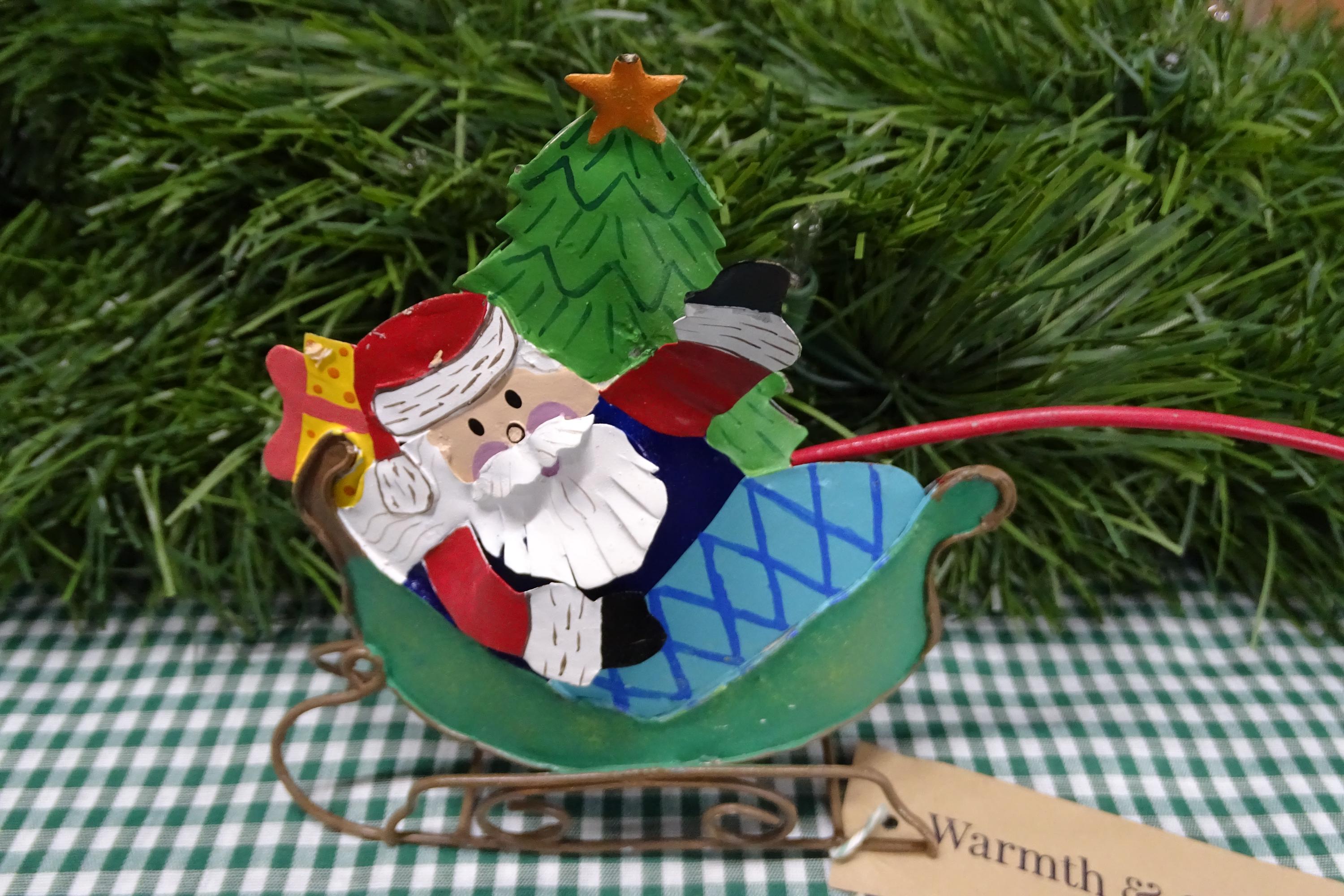 サンタクローズじじばば・クリスマスキャンドル   ヴィンテージ置物 ヴィンテージ サンタクロース クリスマスキャンドル - 高さ5インチ