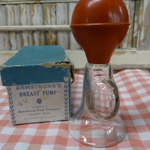 Vintage Armstrong Breast Pump, Vintage 1940s Era Baby Feeding Products, Vintage Baby Nursery Display Products