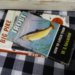 Vintage British Fishing Book Set: Trout and Pike, 1960s Hardcovers