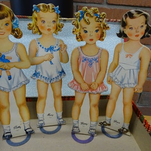 Vintage my Dolls Take a Trip Stand up Paper Dolls With Outfits ...