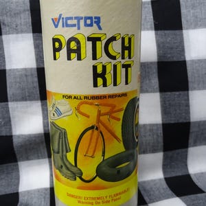 Vintage Victor Patch Kit For All Rubber Repairs in Original Packaging, Mid-Century Victor Rubber Repair Kit for Bicycle and Tire Tubes