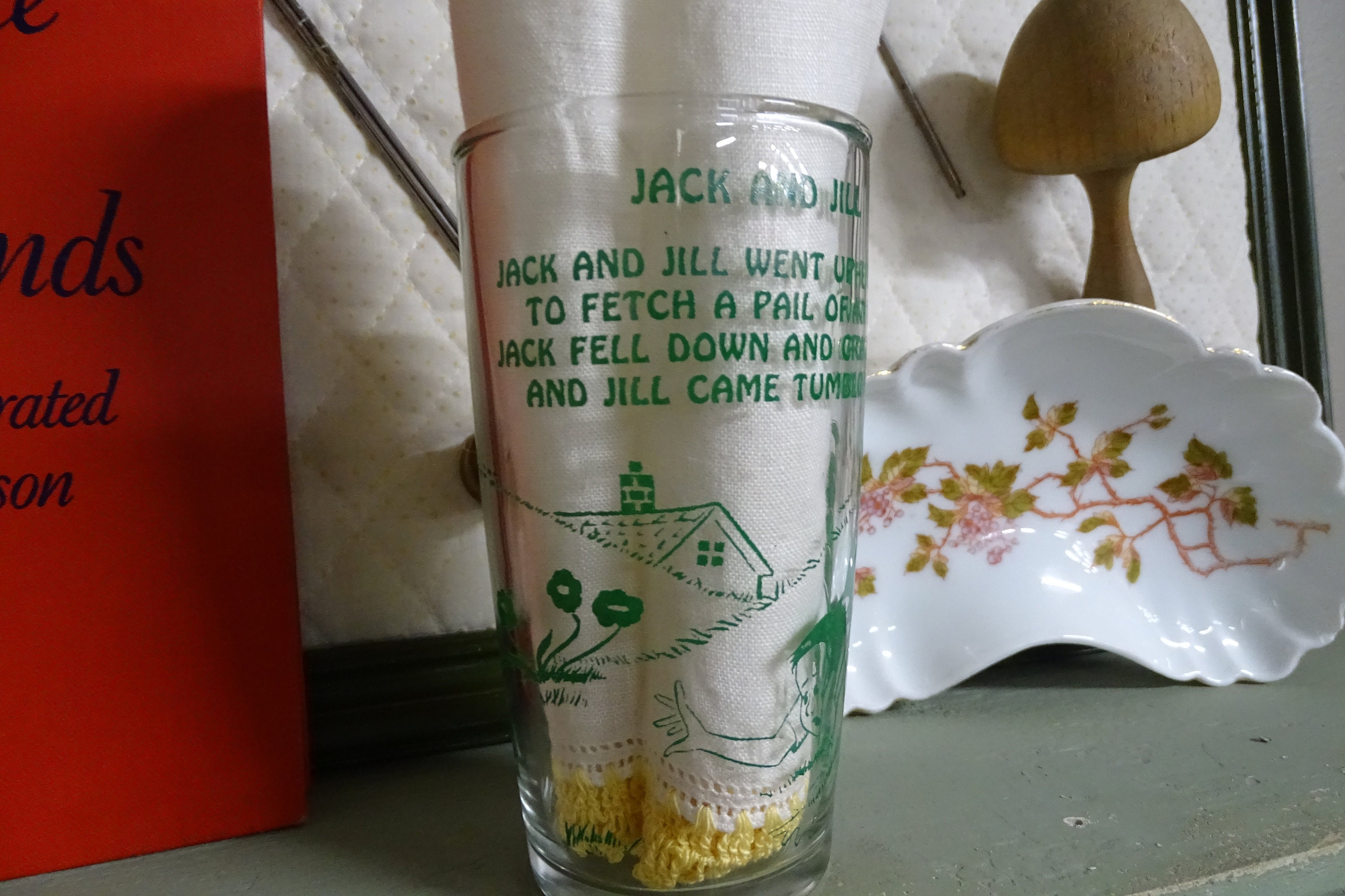 Vintage Jack and Jill Glass Retro Nursery Rhyme Collectible Etsy