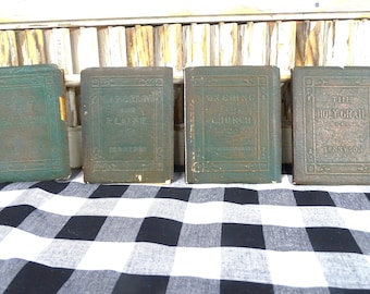 Antique Little Leather Library: Miniature Classic Books, Set of 4