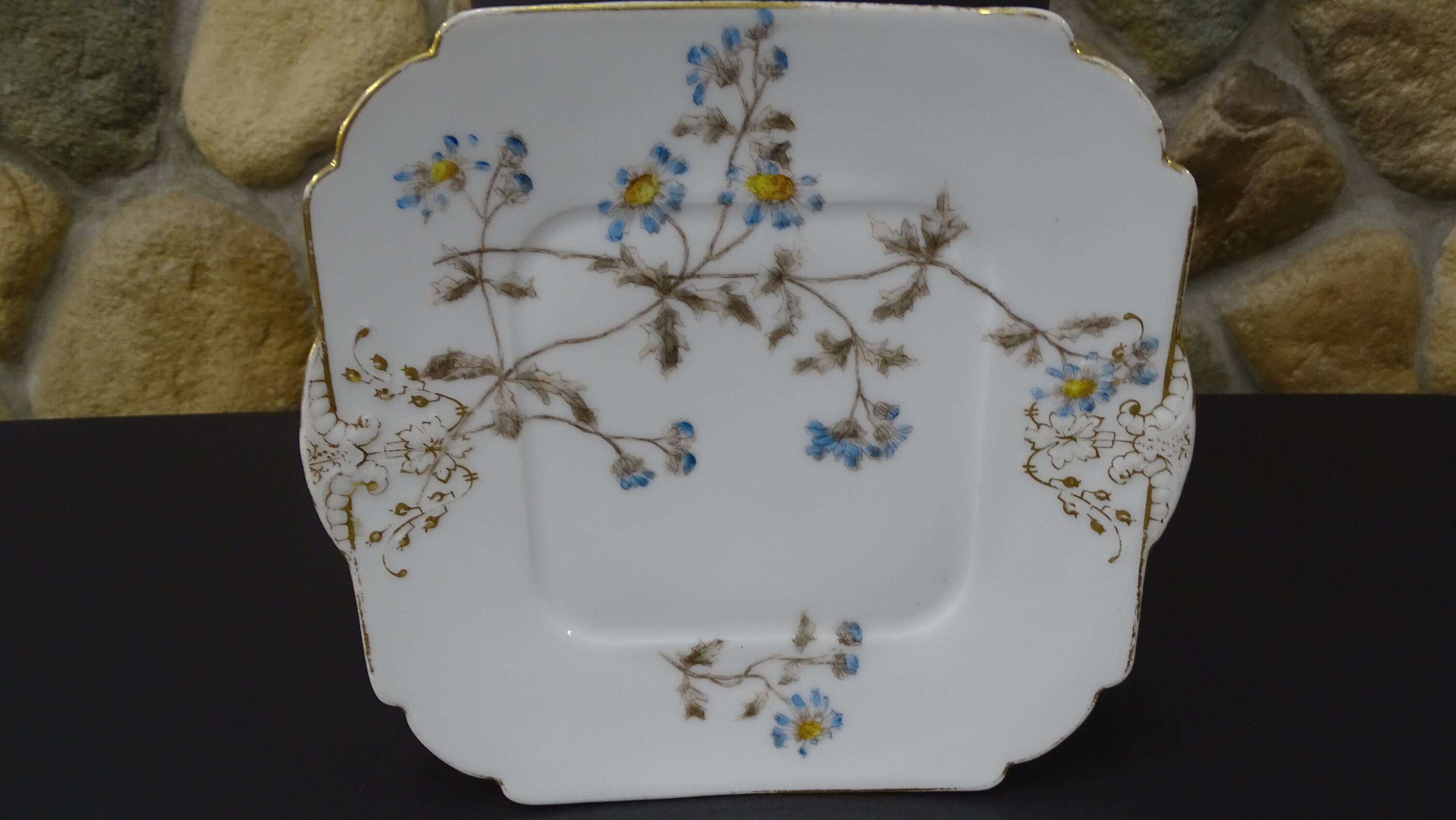Vintage CH Field Haviland Limoges Blue Flower Design Serving Etsy