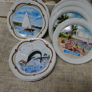 Retro Florida Coasters: MCM Tourist Scenes, Set of 11
