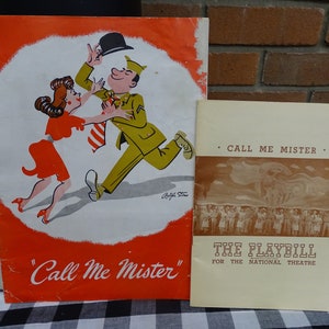 Vintage &quot;Call Me Mister&quot; Souvenir & Playbill - 1940s Theatre Ephemera Set