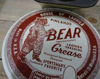 Vintage Bear Gift Set: Grizzly Tin, Leather Grease Tin & Gwen Frostic  Pieces - Etsy