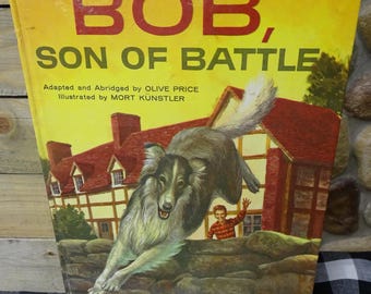 Vintage Alfred Ollivant's Hardcover "Bob, Son of Battle" Abridged Book