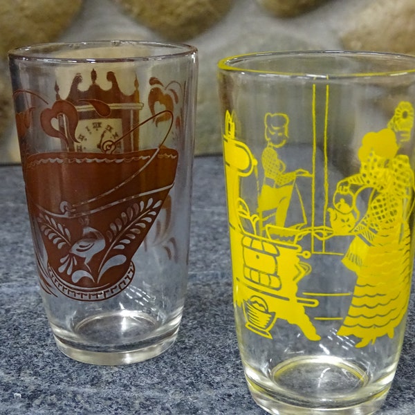 Sour Cream Glasses Etsy