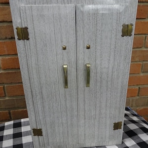 1950s Metal Doll Wardrobe: Vintage Barbie Clothes Closet, Faux Wood Print