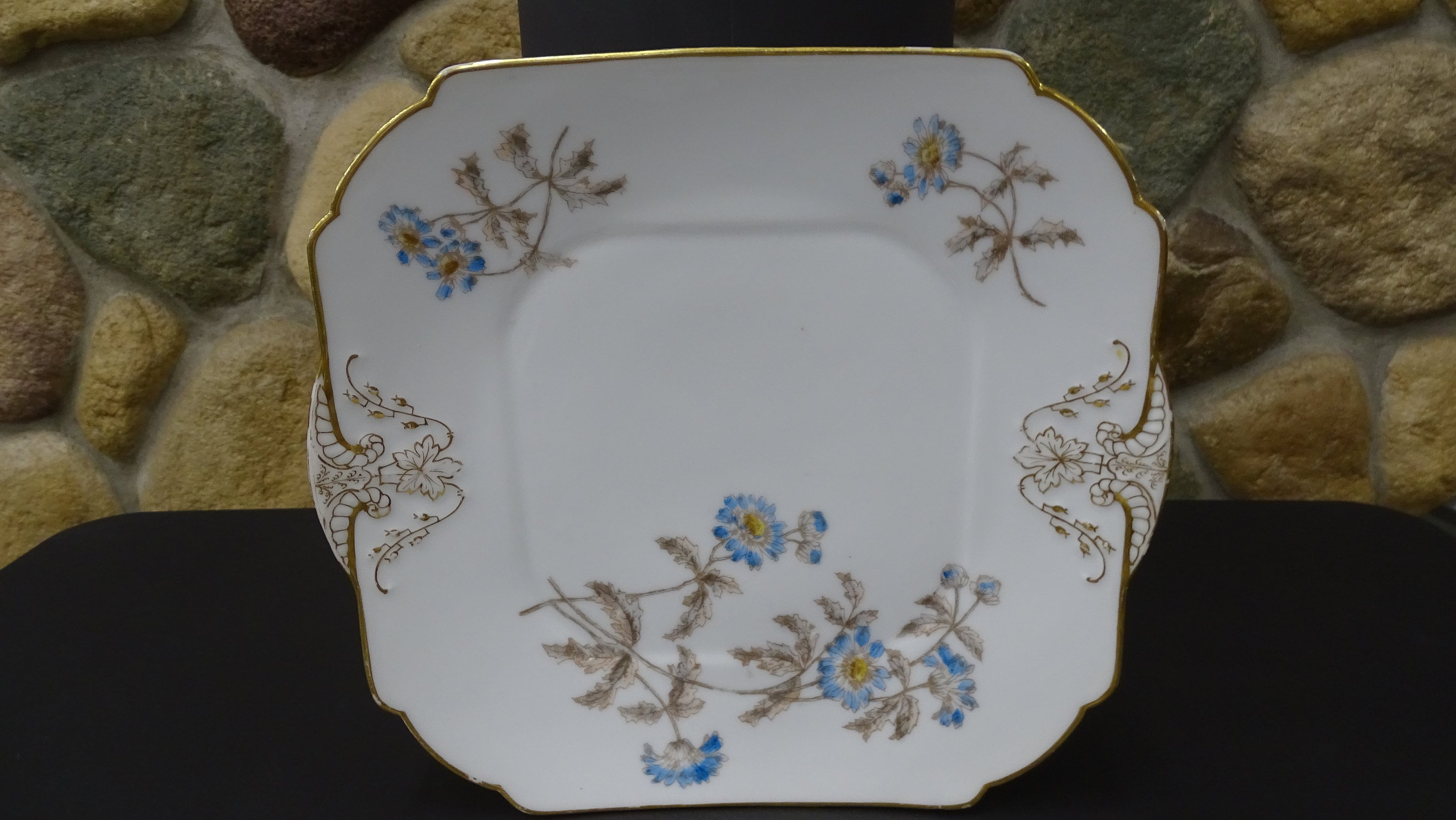 Vintage CH Field Haviland Limoges Blue Flower Design Serving Etsy