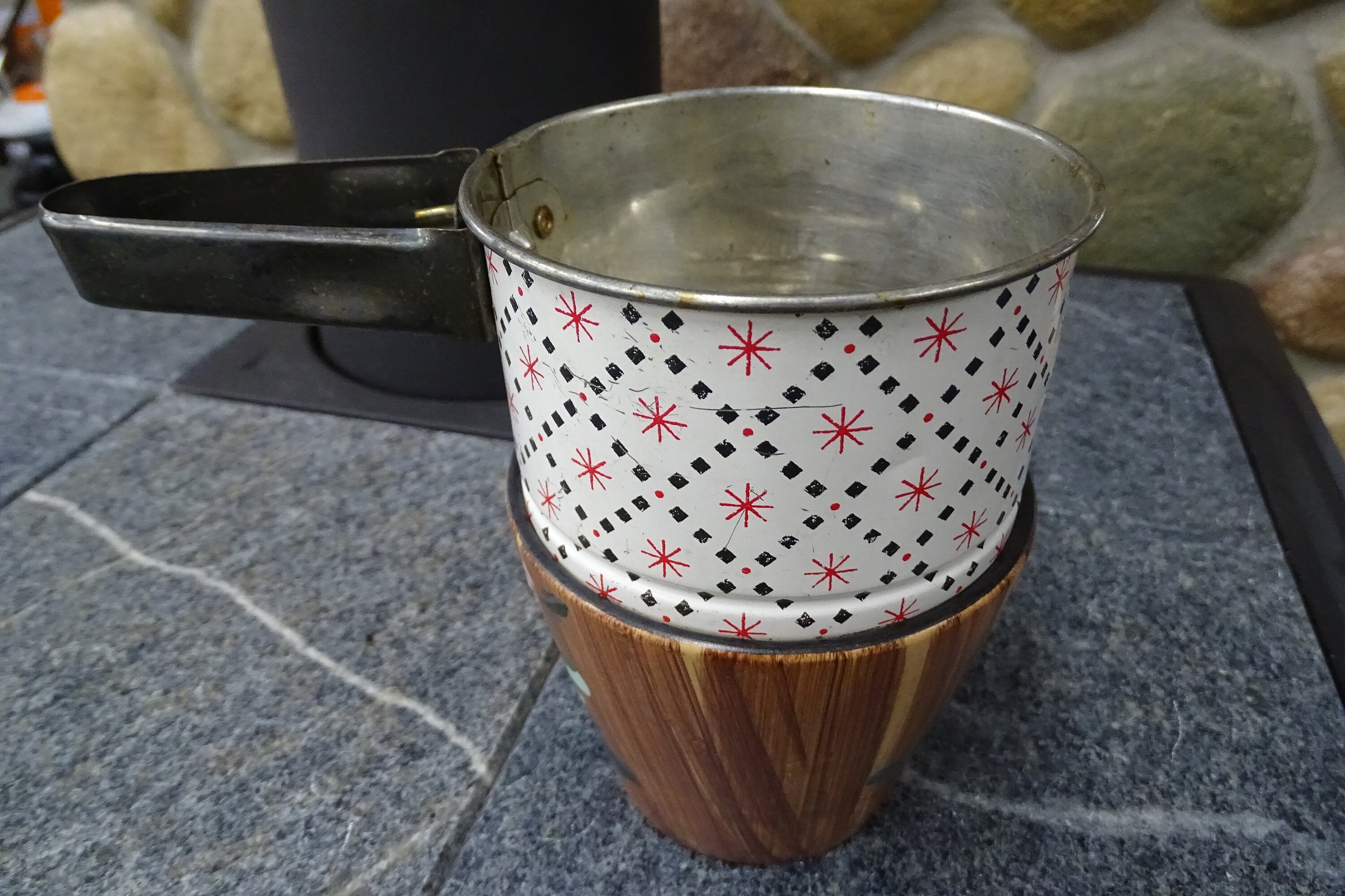 Vintage Androck Flour Sifter, Farmhouse Kitchen Metal Flour Sifter, Androck Mid-Century Design Kitchenware, Vintage Kitchen Jar Top Sifter
