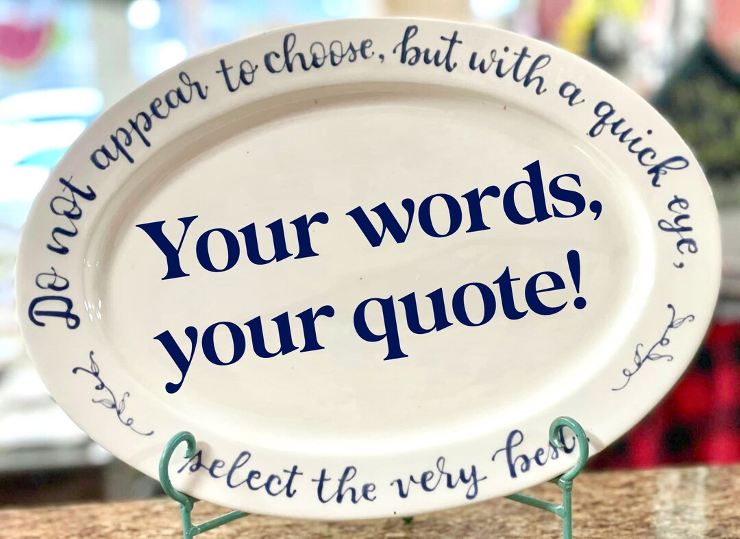 Ceramic Custom Platter Retirement Gift Personalized Hand Painted ...