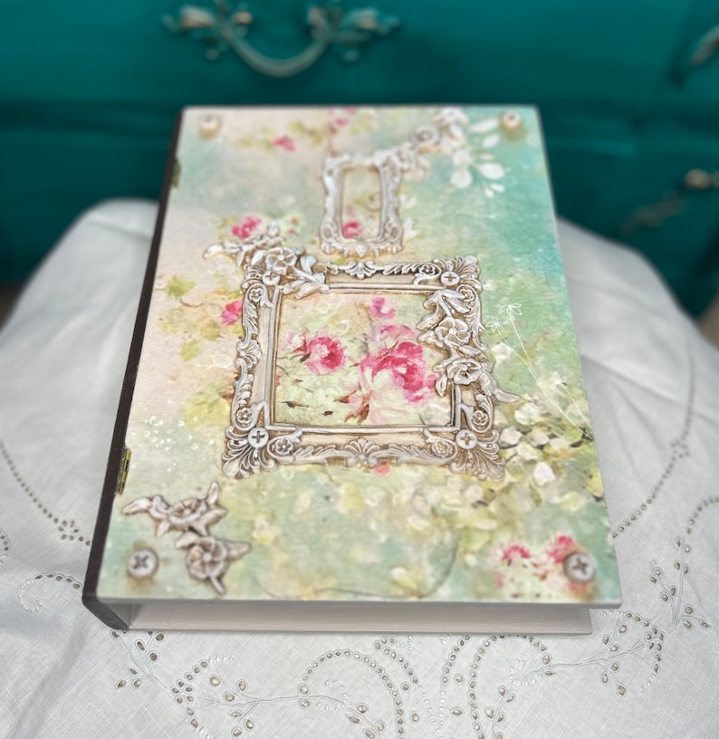 Handcrafted Decoupage Wooden Box, Flowers Decoupage Decorative Box ...