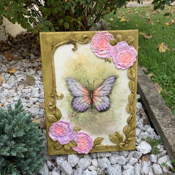 Decoupage Wall Decor Etsy