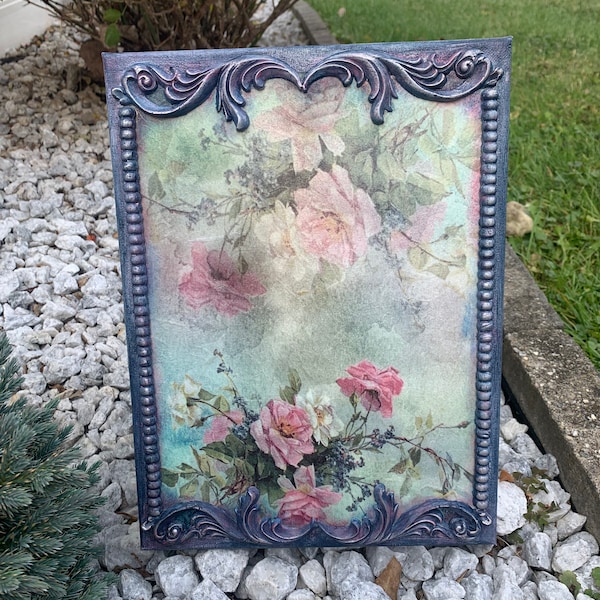 Decoupage Wall Decor Etsy
