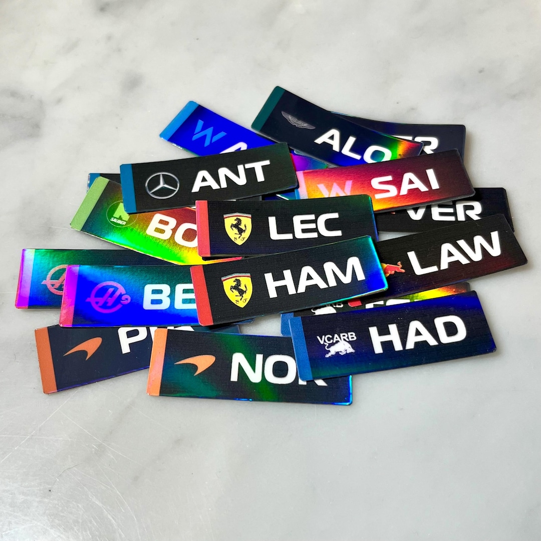 2025 Driver Tag Sticker - Select Your Driver!! Waterproof Holographic