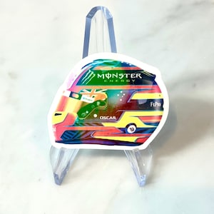Oscar Piastri Helmet- Select Racing Season: 2026, 2025, 2024 - Waterproof Holographic Vinyl Sticker!