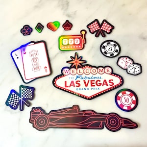 Set Las Vegas Grand Prix - Adesivi in vinile olografico