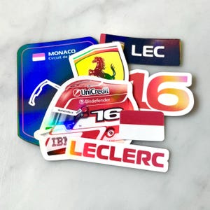 Set Charles Leclerc - 7 adesivi in vinile olografici