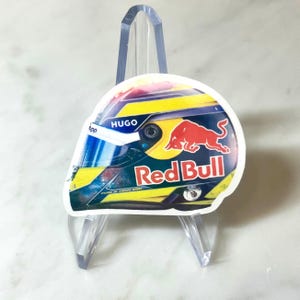 Isack Hadjar Helm - Rookie Racing Saison: 2025 - Holographischer Vinyl Aufkleber