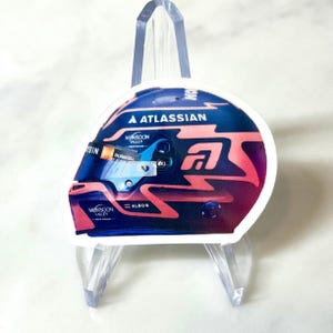 Alexander Albon Helm - Rennsaison auswählen: 2025 oder 2024 - Holographischer Vinyl-Aufkleber
