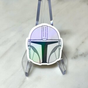 Mando Helm - Holografischer Vinyl Sticker