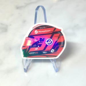 Esteban Ocon Helm - Auswahl der Saison: 2025 oder 2024 - Holographischer Vinyl Aufkleber