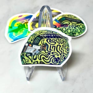 Lando Norris Helm - Auswahl der Rennsaison: 2025, 2024, 2023, 2022 - Holographischer Vinyl-Aufkleber