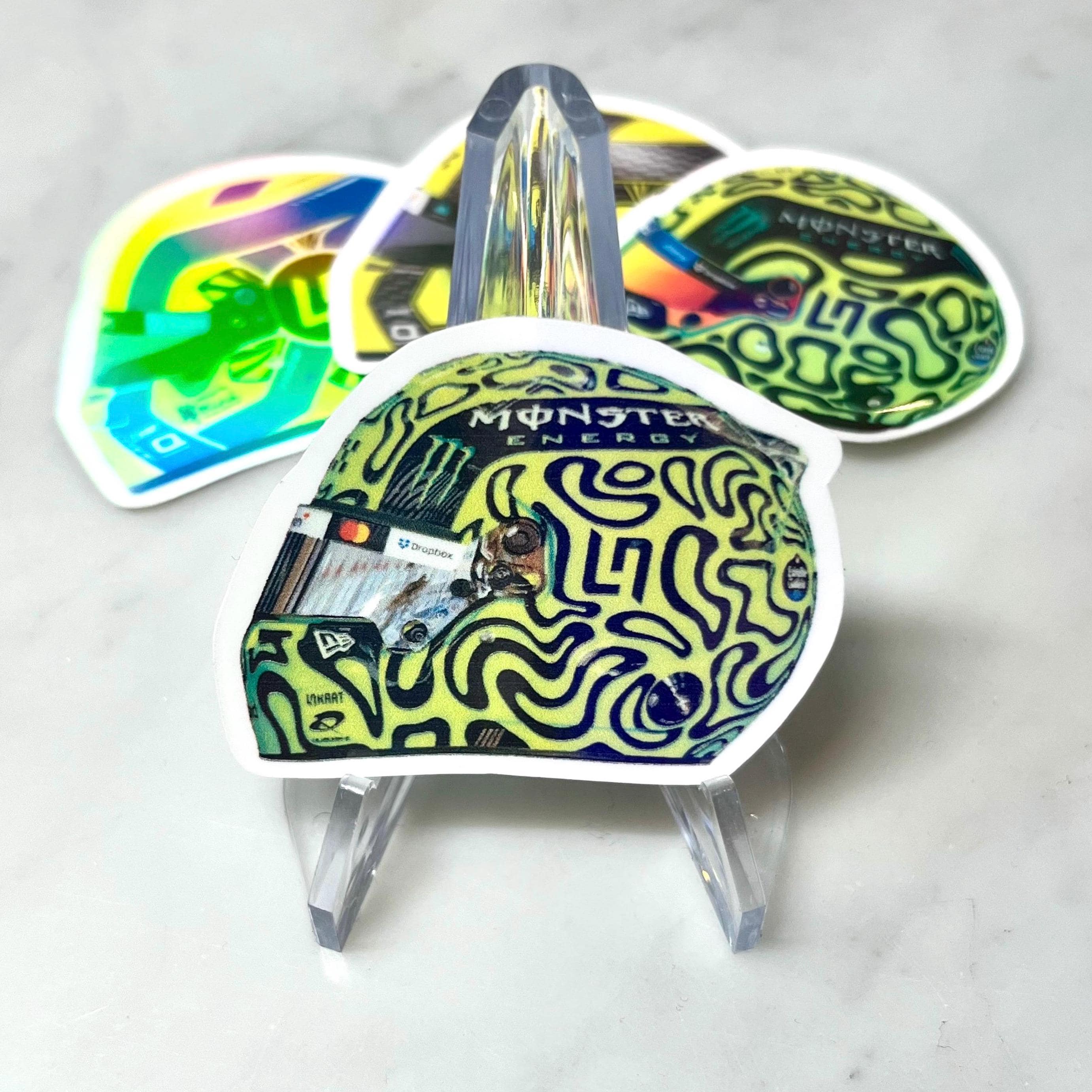 Lando Norris Helmet - Select Racing Season: 2025, 2024, 2023, 2022 - Waterproof Holographic Vinyl Sticker