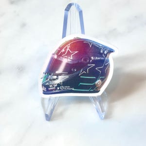 Nicole Hülkenberg Helm - Saisonauswahl: 2024, 2025 - Holographischer Vinyl-Aufkleber